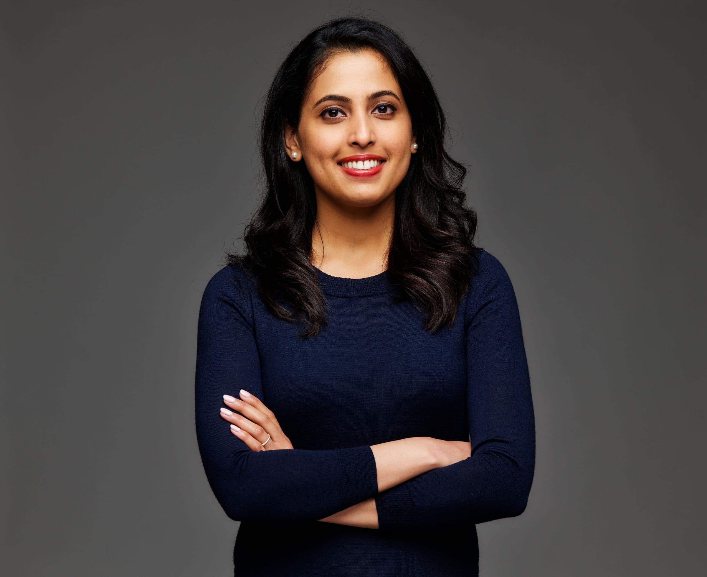 Portrait on a Fashion Gray backdrop