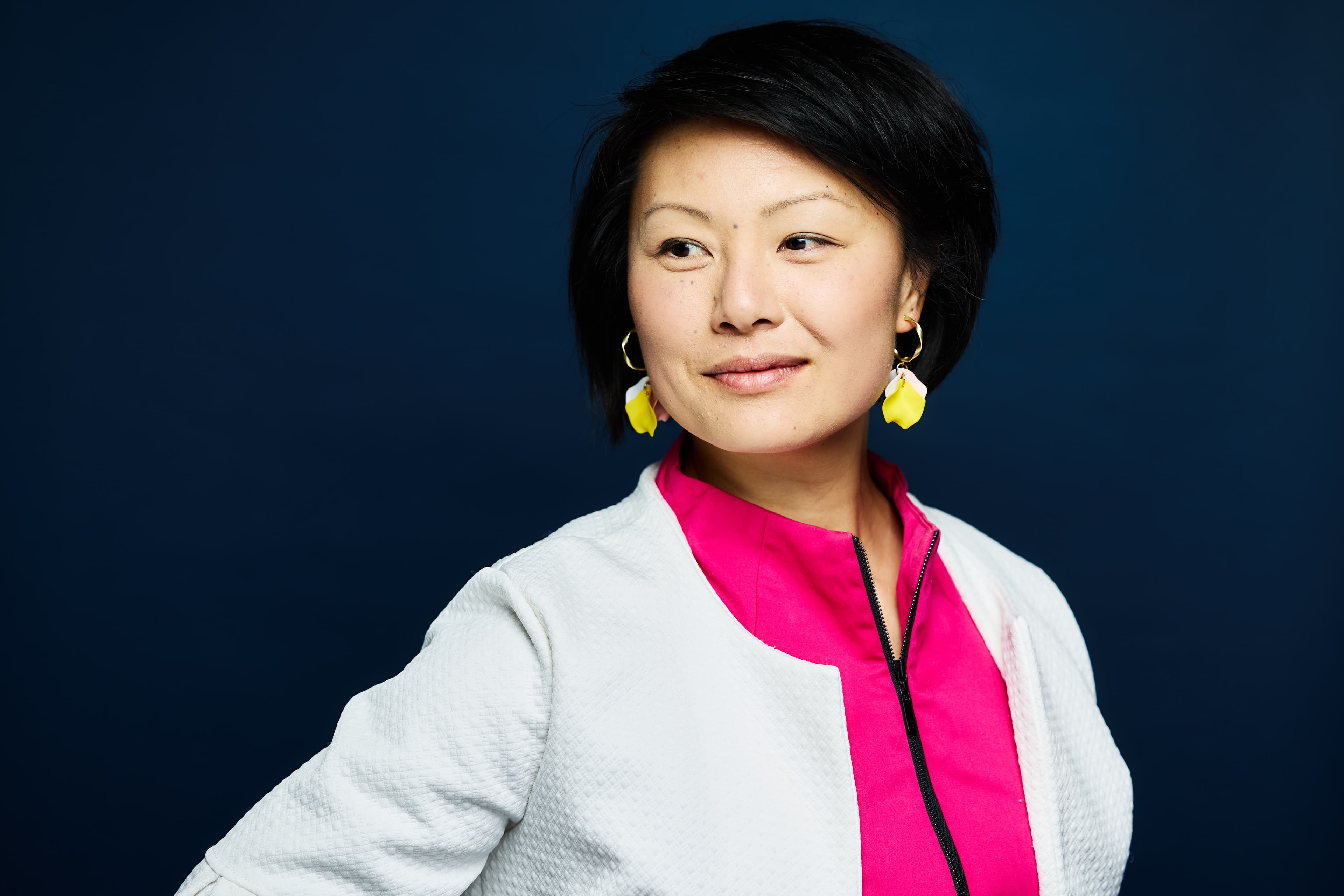 Portrait on a Blue Jean backdrop